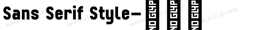 Sans Serif Style字体转换